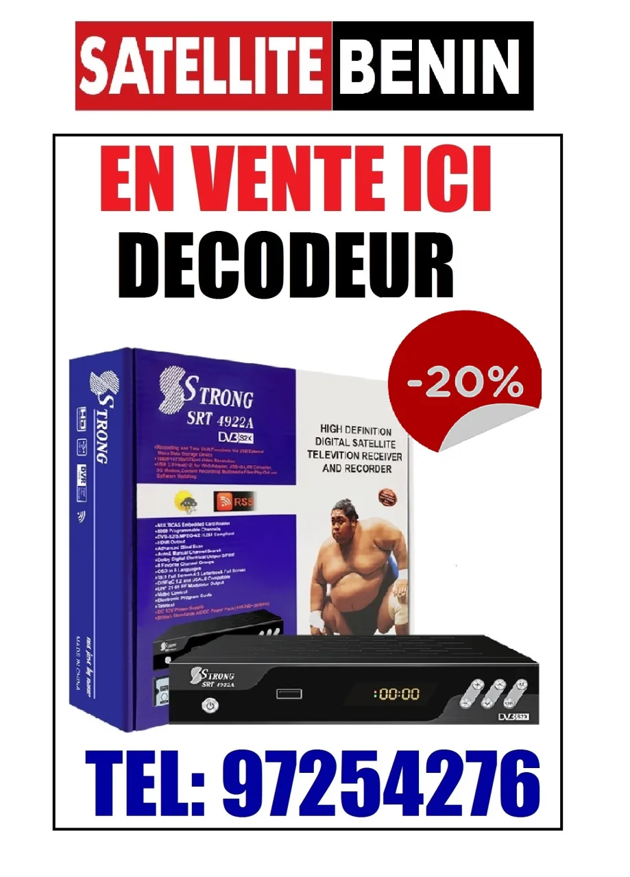 VENTE ET INSTALLATION DES DECODEURS STRONG